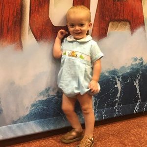 Infant Boy 12 Month Smocked Noah’s Ark 🌈